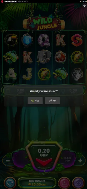 Game settings with sound