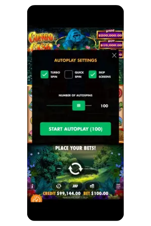 King Kong cash casino autoplay settings
