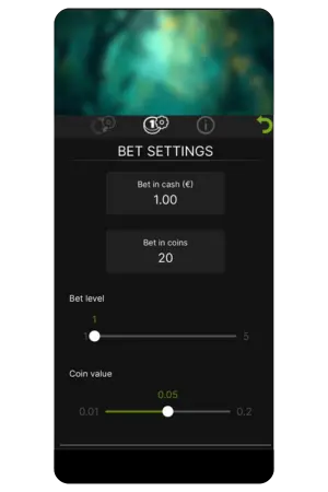 Jungle Spirit slots bet settings controls