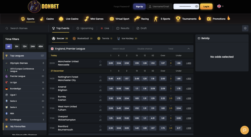 Donbet sports Betting