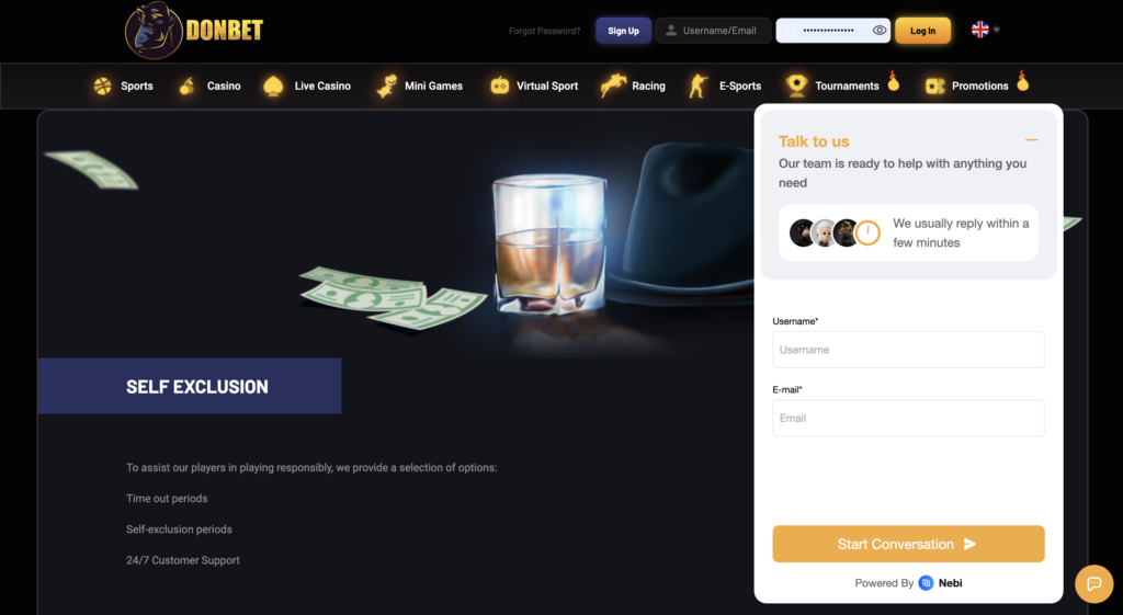 Customer Support donbet