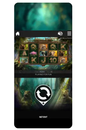 Jungle Spirit slots main screen interface