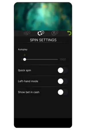 Jungle Spirit online spin settings menu
