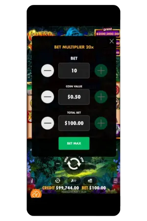 play King Kong cash bet amount